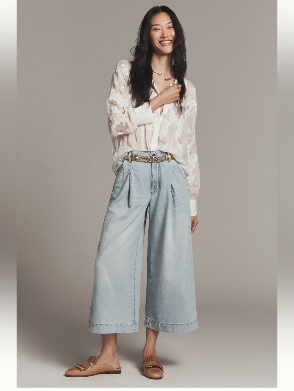 Anthropologie Pilcro high-rise crop wide leg jeans